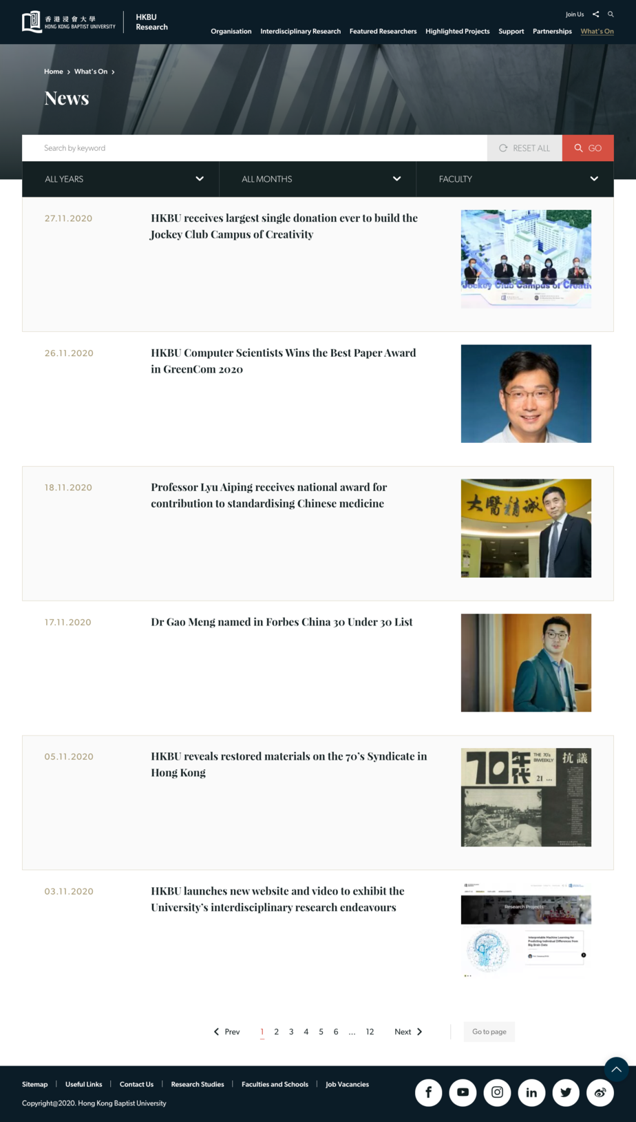 HKBU Research Desktop News Listing Page