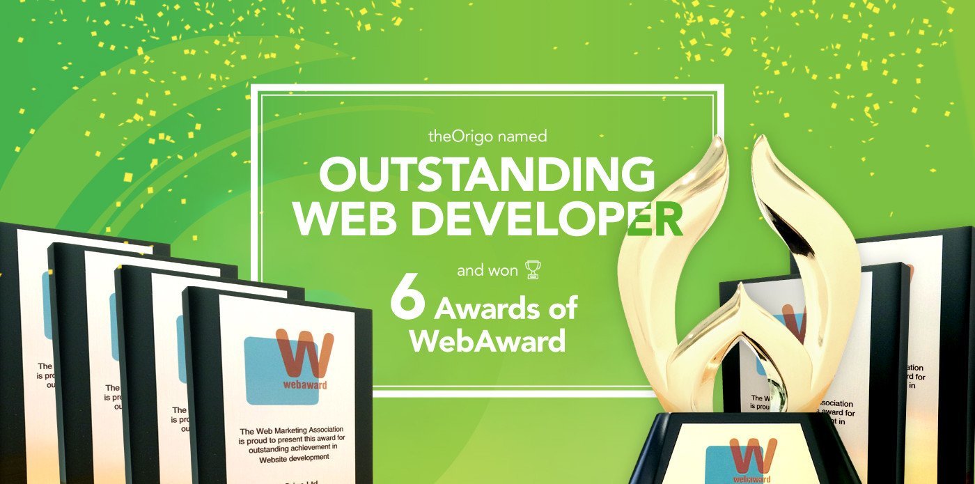 theOrigo named Outstanding Web Developer and wins 6 Awards of WebAward